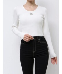 GYDA | GYGYプレートニットトップス(ニット/セーター)