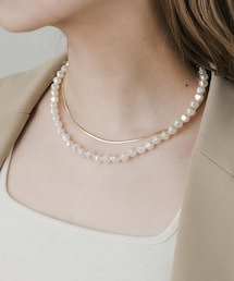 SMELLY | パールスネークチェーン2セットネックレス(ネックレス)