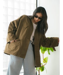 Ungrid | レザードッキングミリタリーブルゾン(ブルゾン)