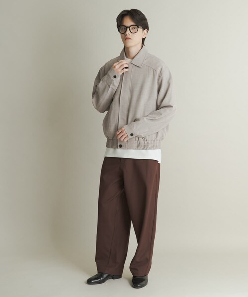 SENSE OF PLACE by URBAN RESEARCH（センスオブプレイスバイアーバンリサーチ）の「メランジバルーンジップブルゾン（ブルゾン・メンズ・BLACK/BEIGE/PURPLE・M/L）」の21枚目の写真