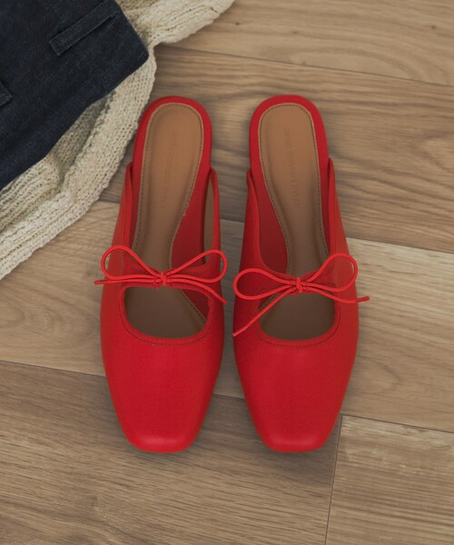 URBAN RESEARCH DOORS(アーバンリサーチドアーズ)の「スクエアトゥリボンミュール(サンダル・レディース・RED/BLACK・36/37/38)」の13枚目の写真