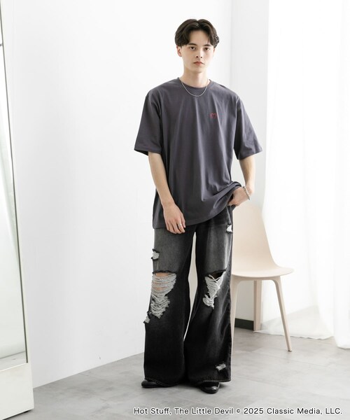 SENSE OF PLACE by URBAN RESEARCH(センスオブプレイスバイアーバンリサーチ)の「『別注』HOT STUFF×SENSE OF PLACE プリントTシャツ A(Tシャツ/カットソー・メンズ・WHITE/CHARCOAL/YELLOW・M/L)」の22枚目の写真