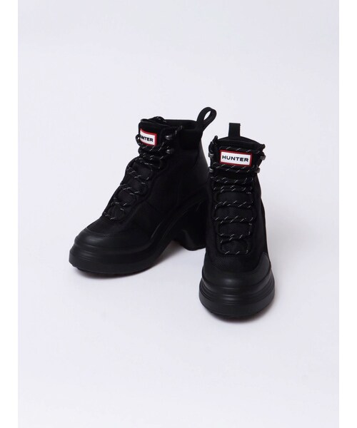 RUNWAY channel SELECTION（ランウェイチャンネルセレクション）の「【HUNTER】womens explorer ankle lace up heel boot（ブーティ・レディース・ブラック/オフホワイト・36/38）」の12枚目の写真