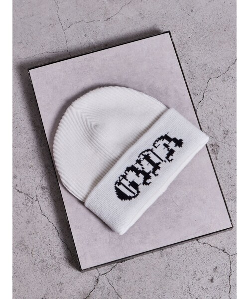 GYDA(ジェイダ)の「GYDAニットCAP(ニットキャップ/ビーニー・レディース・オフホワイト/ブラック・F)」の3枚目の写真