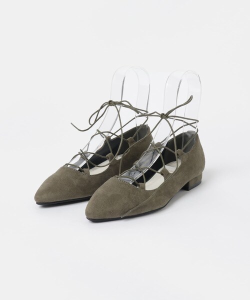 SENSE OF PLACE by URBAN RESEARCH(センスオブプレイスバイアーバンリサーチ)の「2WAYレースアップフラットパンプス∴(パンプス・レディース・GREIGE/KHAKI・38/37/36)」の13枚目の写真
