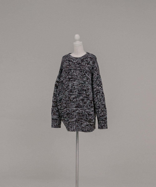 LAATO（ラート）の「MIX YARN CREW NECK KNIT（ニット/セーター・レディース・スターリースカイ/クラウディスカイ/フローズンスカイ・FREE）」の2枚目の写真