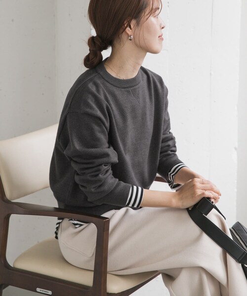 URBAN RESEARCH DOORS（アーバンリサーチドアーズ）の「『仁村紗和さん着用』『UR TECH 200日ニット』スウェットライクプルオーバー（ニット/セーター・レディース・L.GRAY/MINT/ORANGE/BROWN/OFF/D.RED/杢CHARCOAL・M）」の22枚目の写真