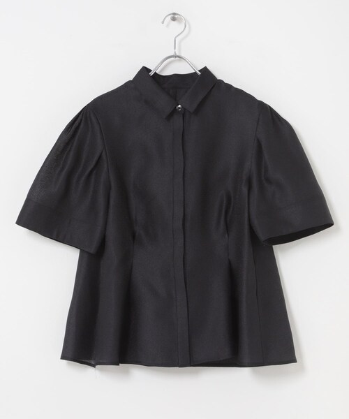 URBAN RESEARCH ROSSO（アーバンリサーチロッソ）の「シアーオーガンジーフォルムシャツ（シャツ/ブラウス・レディース・BLACK/OFF WHITE・Free）」の18枚目の写真