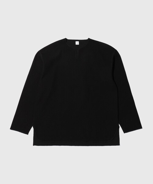 ADAM ET ROPE'(アダムエロペ)の「【blurhmsROOTSTOCK】Rough&Smooth Thermal Over NeckL/S(Tシャツ/カットソー・メンズ・ブラック/チャコール/ホワイト・2/3)」の4枚目の写真