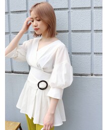 MURUA | カシュクールベルトチュニックシャツ(シャツ/ブラウス)