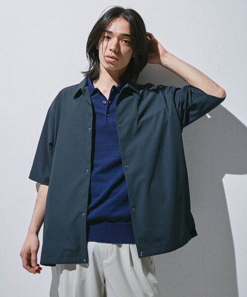 URBAN RESEARCH DOORS(アーバンリサーチドアーズ)の「『仁村紗和さん着用』『UR TECH』サマシェア ショートスリーブシャツカーディガン(カーディガン/ボレロ・メンズ・SAGE GREEN/GRAY/CHARCOAL/BLACK/BROWN/KHAKI・M/L/XL)」の19枚目の写真