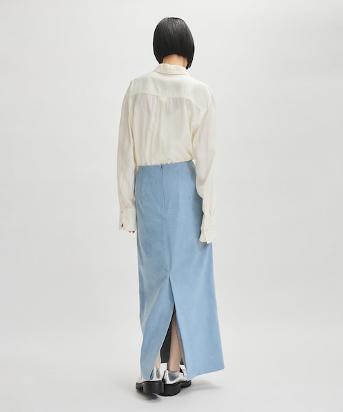 ADAM ET ROPE'(アダムエロペ)の「シンセティックスエードペンシルマキシスカート(スカート・レディース・ダークブラウン系/サックス/ブラック・36/38)」の10枚目の写真