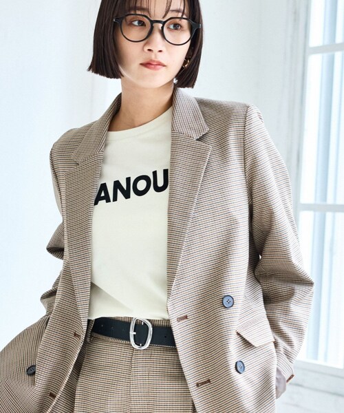 VIS（ビス）の「フォト＆ロゴアソートロングスリーブTシャツ（Tシャツ/カットソー・レディース・チャコール/ホワイト/ホワイト系/キナリ・F）」の19枚目の写真