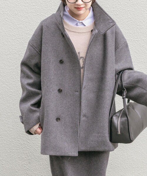 ITEMS URBANRESEARCH（アイテムズ アーバンリサーチ）の「スタンドカラージャケット（テーラードジャケット・レディース・BEG/BRN/CHA・Free）」の8枚目の写真