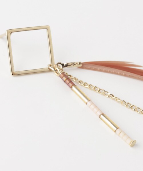 URBAN RESEARCH Sonny Label（アーバンリサーチサニーレーベル）の「フェザー×ビーズピアス（ピアス（両耳用）・レディース・ミント/ピンク・one/One）」の7枚目の写真
