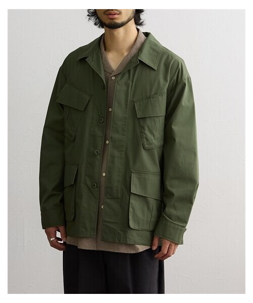 nissen（ニッセン）の「ミリタリーシャツジャケット（ジャケット/アウター・メンズ・カーキ/黒・M/L/LL/3L/4L/5L/6L/8L/10L）」の21枚目の写真