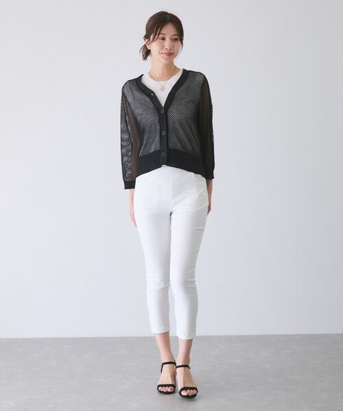 Jayro（ジャイロ）の「メッシュアミニットカーディガン（カーディガン/ボレロ・レディース・ブラック/ライトグレー/ホワイト系・F）」の11枚目の写真