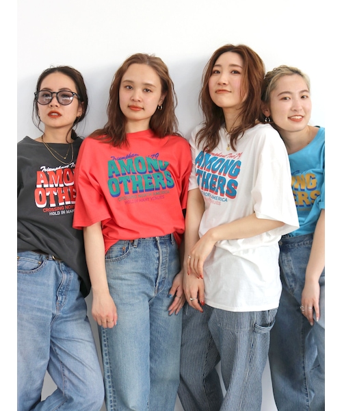 Ungrid（アングリッド）の「ツアーロゴルーズTee（Tシャツ/カットソー・レディース・オフホワイト/チャコールグレー/オレンジ・F）」の3枚目の写真