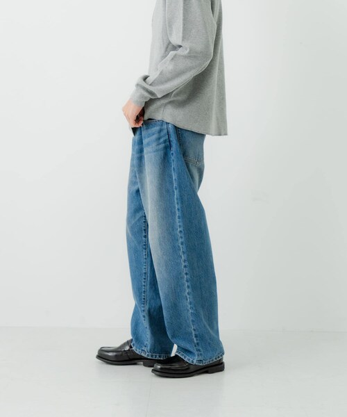 URBAN RESEARCH（アーバンリサーチ）の「13.5oz DENIM WIDE PANTS（デニムパンツ・メンズ・INDIGO/LT INDIGO/BLACK・S/M/L）」の21枚目の写真
