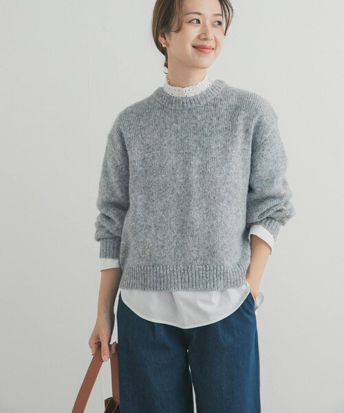 URBAN RESEARCH DOORS（アーバンリサーチドアーズ）の「ラメニットプルオーバー（ニット/セーター・レディース・BEIGE/GRAY/BLUE・Free）」の7枚目の写真