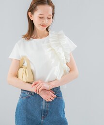 URBAN RESEARCH ROSSO | フリルドッキングTEEブラウス(Tシャツ/カットソー)