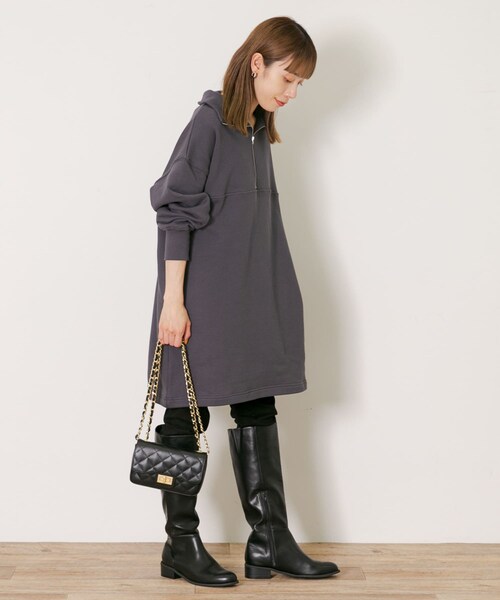 URBAN RESEARCH Sonny Label（アーバンリサーチサニーレーベル）の「ハーフジップスウェットチュニック（チュニック・レディース・オレンジ/グレー/ブラック・FREE）」の22枚目の写真