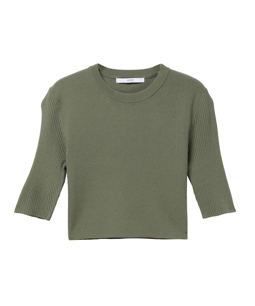 UN3D.（アンスリード）の「BASIC RIB KT H/S TOP（ニット
