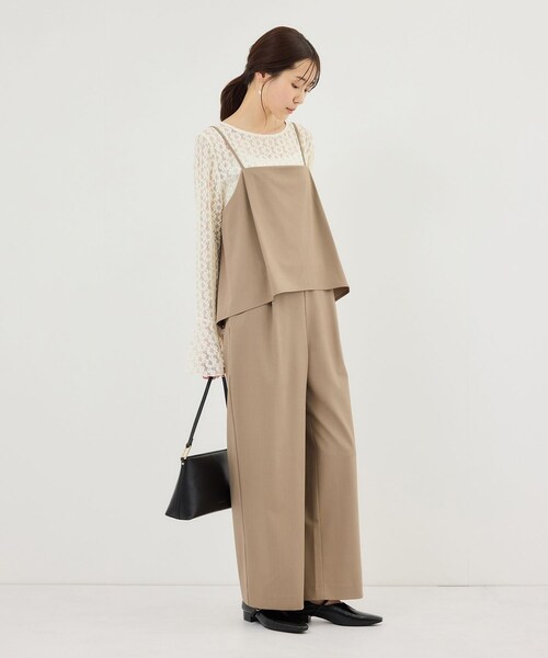 ROPE' PICNIC(ロペピクニック)の「レイヤードオールインワン(つなぎ/オールインワン・レディース・ブラック/ベージュ系・L/M/S)」の18枚目の写真