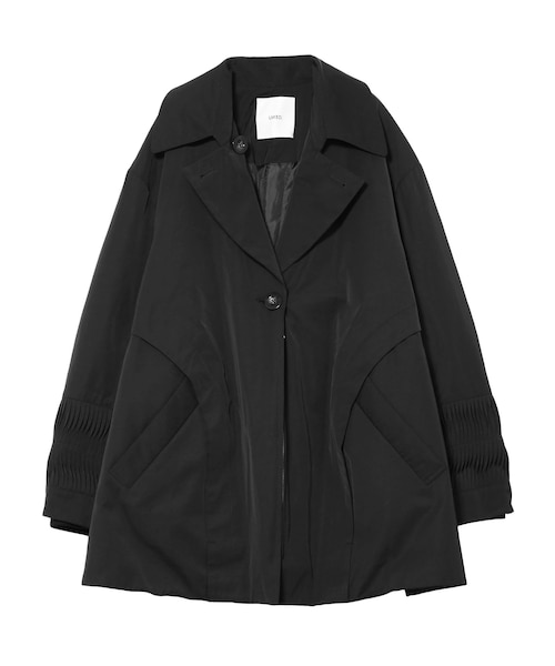 UN3D.（アンスリード）の「ORIGAMI TUCK CT（チェスターコート・レディース・グレー/ブラック・36/38）」の6枚目の写真