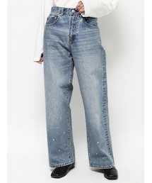 Ungrid | ビジューデザインルーズデニム(デニムパンツ)