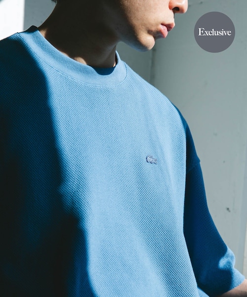 URBAN RESEARCH DOORS（アーバンリサーチドアーズ）の「『別注』LACOSTE×DOORS　THICK PIQUE ROUND SHORT-SLEEVE（Tシャツ/カットソー・メンズ・HAMMAM/ABYSS BLUE/BIRCH/BLACK BIRD・3/4/5）」の3枚目の写真