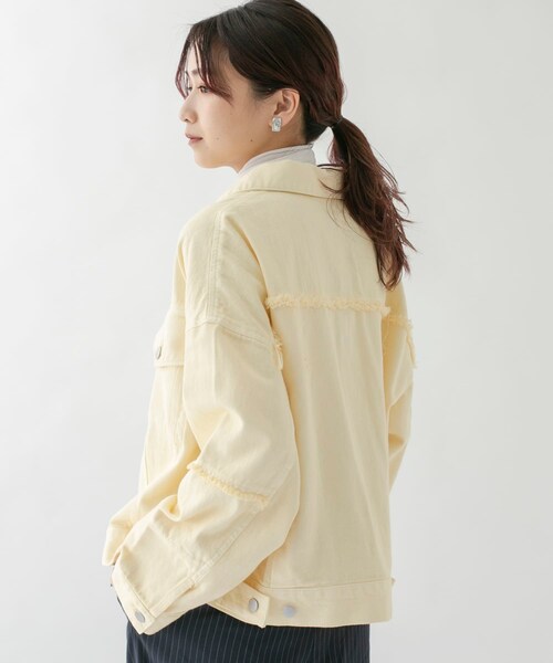 KBF（ケイビーエフ）の「パッチワークGジャン（デニムジャケット・レディース・YELLOW/BEIGE・one）」の16枚目の写真