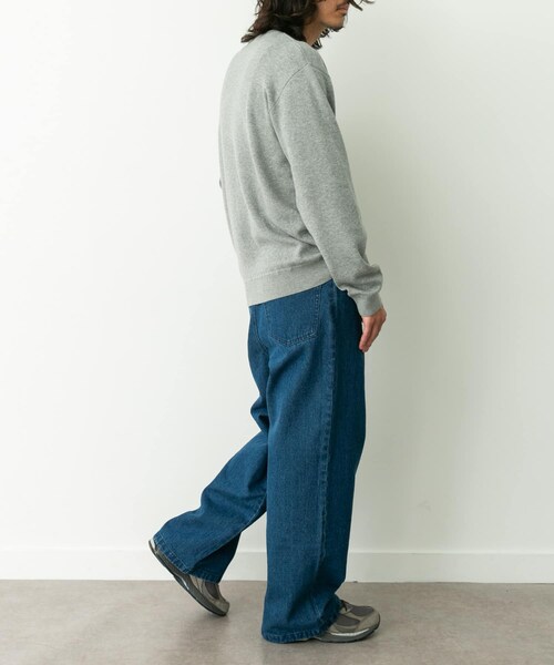 URBAN RESEARCH Sonny Label（アーバンリサーチサニーレーベル）の「スウェットライクニットプルオーバー（ニット/セーター・メンズ・チャコール/グレー/ブラック/グリーン/ダークブラウン・S/M/L/XL）」の17枚目の写真