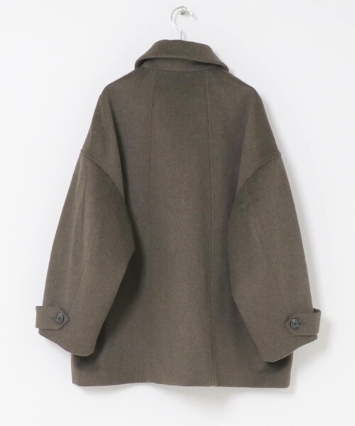 URBAN RESEARCH ROSSO（アーバンリサーチロッソ）の「F by ROSSO　『UR TECH』ビーバーテントラインコート（ステンカラーコート・レディース・BROWN/BLACK・Free）」の21枚目の写真