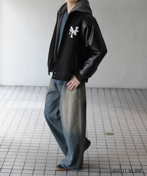 SENSE OF PLACE by URBAN RESEARCH(センスオブプレイスバイアーバンリサーチ)の「Negro Leagues スタジャン(スタジャン・メンズ・BLACK/NAVY・M/L)」の8枚目の写真