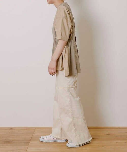 THE GOODLAND MARKET（ザグッドランドマーケット）の「old honey　-OH- 45℃ pants（その他パンツ・レディース・white/black・FREE）」の8枚目の写真