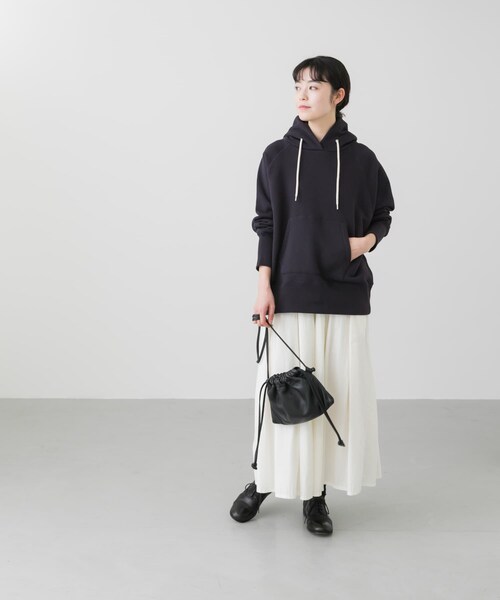 かぐれ（カグレ）の「スウェットフーデットプルオーバー（パーカー・レディース・CORAL/BUTTER/NAVY・FREE）」の5枚目の写真