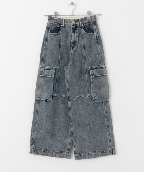 SENSE OF PLACE by URBAN RESEARCH(センスオブプレイスバイアーバンリサーチ)の「ヴィンテージデニムワイドパンツ(デニムパンツ・レディース・GRAY/L.INDIGO・S/M)」の13枚目の写真