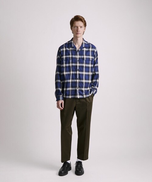 Saturdays NYC（サタデーズ ニューヨークシティ ）の「Marco Ombre Check  LS Shirt（シャツ/ブラウス・レディース・オリーブ/ブルー・L/M/S/XL）」の17枚目の写真