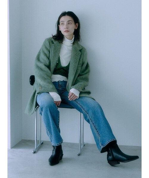 Ungrid（アングリッド）の「起毛ルーズジャケット（その他アウター・レディース・グレー/グリーン・S/M）」の8枚目の写真