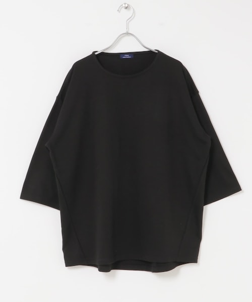 ITEMS URBANRESEARCH(アイテムズ アーバンリサーチ)の「TCポンチ 7分袖 カットソー(Tシャツ/カットソー・メンズ・WHITE/BLACK/D.BROWN/D.PINK・M/L)」の2枚目の写真