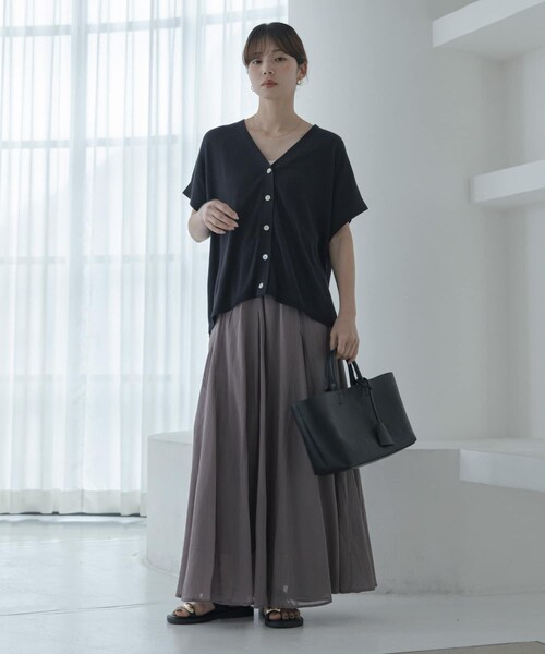 URBAN RESEARCH Sonny Label（アーバンリサーチサニーレーベル）の「2WAYワイドハンドバッグ（ハンドバッグ・レディース・ブラック/Dブラウン・One）」の7枚目の写真