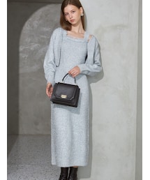 MERCURYDUO | ラメシャギーカーデセットキャミニットワンピース(ワンピース)