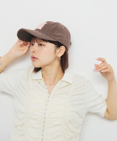 KBF（ケイビーエフ）の「プランプチェーンステッチCAP（キャップ・レディース・IVORY/BROWN/GREEN・one）」の10枚目の写真