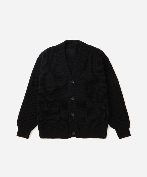 Saturdays NYC(サタデーズ ニューヨークシティ )の「Michael Plaited Waffle Cardigan(カーディガン/ボレロ・レディース・ブラック/グリーン・L/M/S/XL)」の2枚目の写真