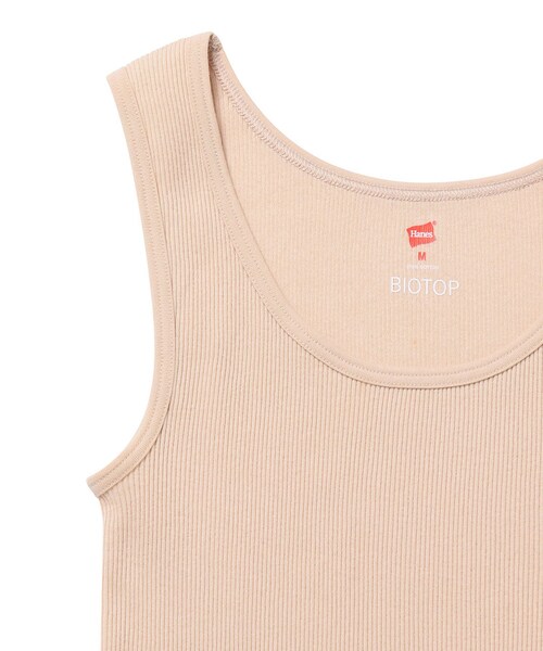 ADAM ET ROPE'（アダムエロペ）の「【Hanes for BIOTOP】2Pリブタンクトップ（タンクトップ・レディース・ベージュ・M）」の16枚目の写真
