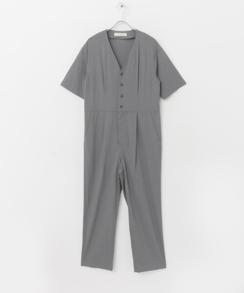URBAN RESEARCH ROSSO（アーバンリサーチロッソ）の「F by ROSSO　ウエスト切り替えVネックオールインワン（サロペット/オーバーオール・レディース・KHAKI/GRAY・36/38）」の8枚目の写真