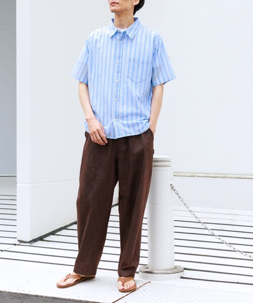URBAN RESEARCH Sonny Label（アーバンリサーチサニーレーベル）の「インドコットンストライプシャツ（シャツ/ブラウス・メンズ・オフ/ブルー・M/L）」の19枚目の写真