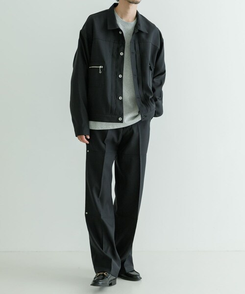 URBAN RESEARCH(アーバンリサーチ)の「DAIRIKU 2Pocket Ployester Jacket(テーラードジャケット・メンズ・BLACK・M/L)」の5枚目の写真