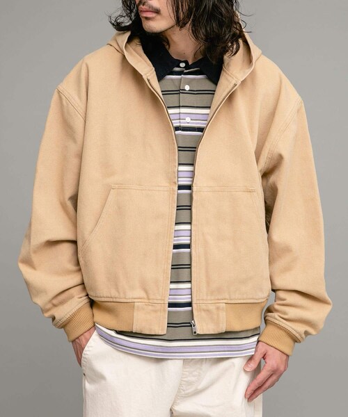 URBAN RESEARCH Sonny Label（アーバンリサーチサニーレーベル）の「ダックフーデッドショートブルゾン（ブルゾン・メンズ・キャメル/ブラック・M/L）」の16枚目の写真